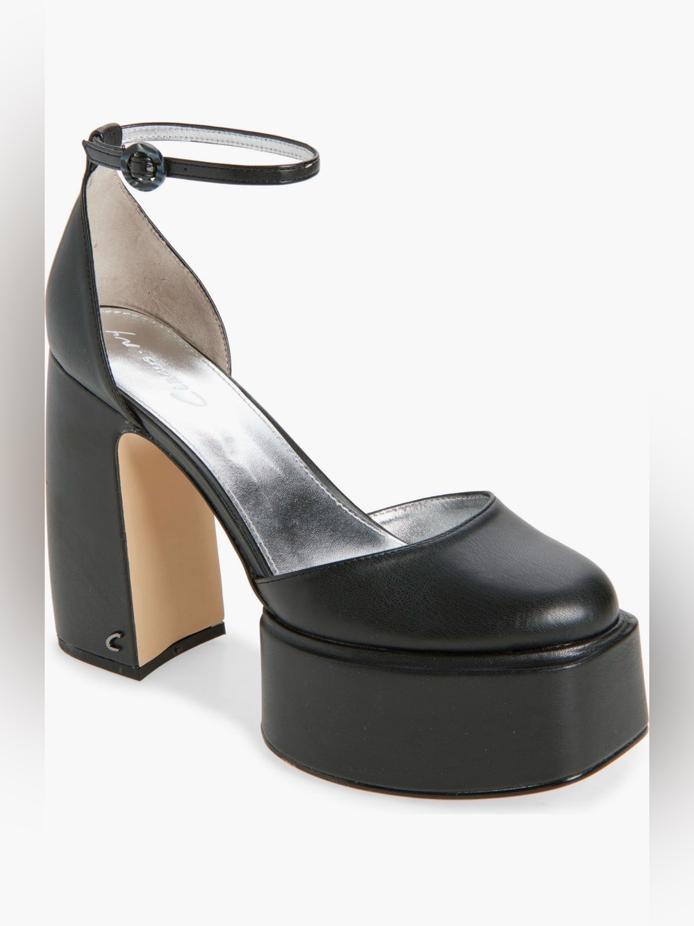 Circus by Sam Edelman Black Platform Ankle-Strap Pumps